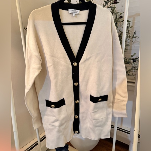 & Other Stories Oversized Gold button Cardigan Size M - Picture 4 of 14